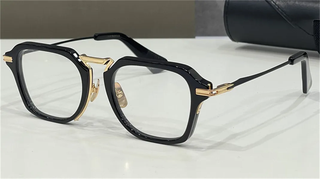 新しいファッションデザインの男性光学メガネ413 Kゴールドプラスチックスクエアフレームビンテージシンプルなスタイル透明なアイウェア最高品質クリア311n