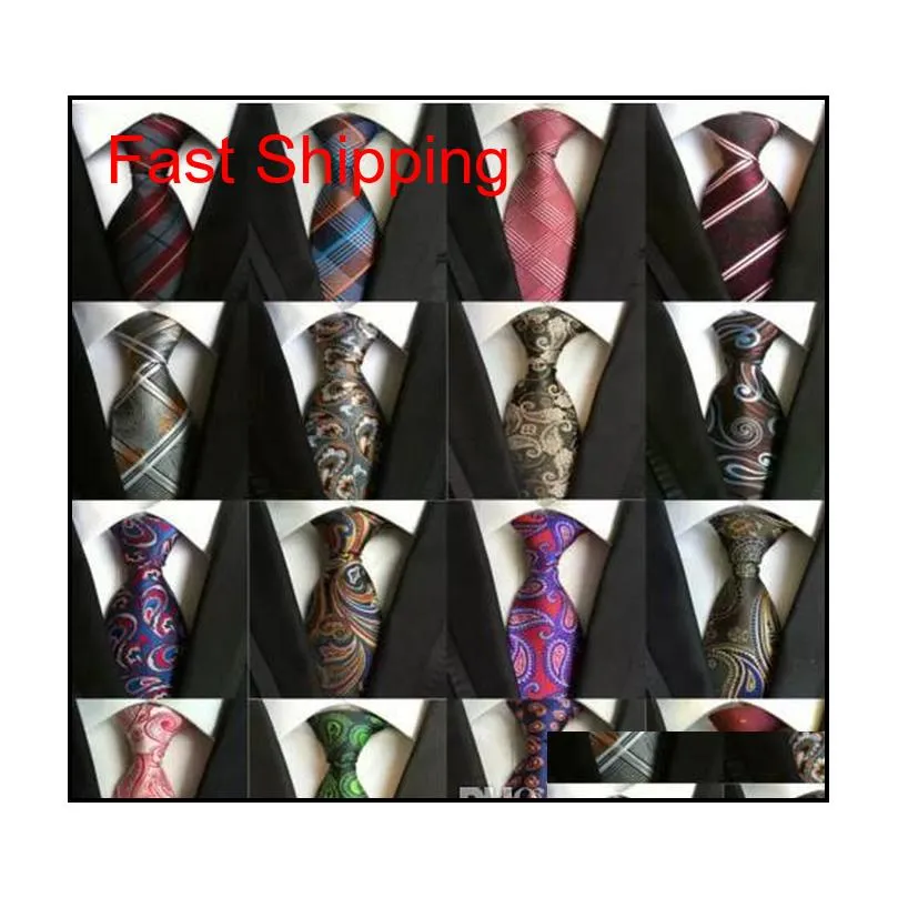 216 Styles 8Cm Hommes Cravates En Soie Mode Hommes Cravates À La Main Cravate De Mariage Cravates D'affaires Angleterre Paisley Cravate Rayures Plaids Dots Cravate Ps6D