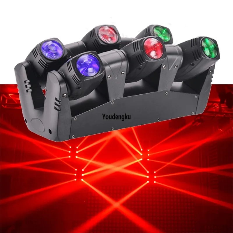 Nuova vendita calda sei teste led spider beam moving head light 6 * 10w 4 in 1 LED stage movingheads beam wash rgbw light