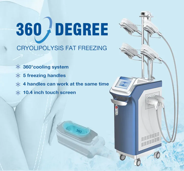 Newest 360 Cryolipolysis Weight Loss Machine Professional 5 Handles Cryo lipolysis Fat Freeze Slimming Machine for sale