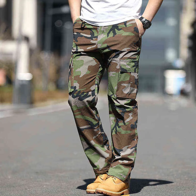 Mege Camouflage летние тактические грузовые брюки военную широкую ногу рабочая одежда повседневная уличная одежда быстрые сухие наружные боевые брюки H1223