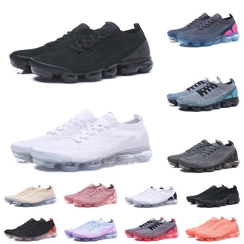 VERKOOP 2023 Reageren Kussen BE TRUE Triple Zwart Wit Roze Mens Fly Designer Loopschoenen Vrouwen gebreide MOC trainers sport Sneakers