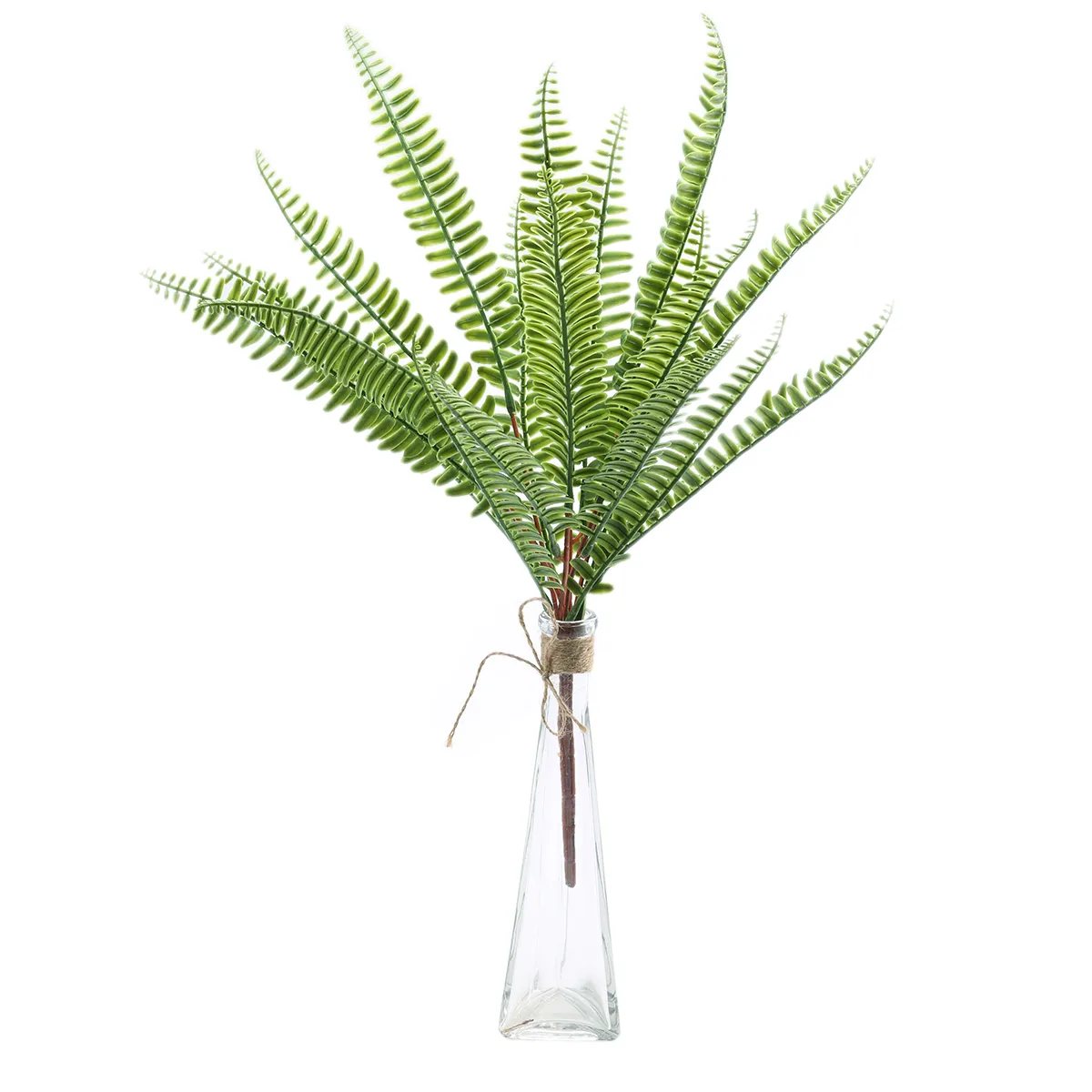 Artificial Plastic Fern Bouquet Silk Green Plants Fake  Leaves Foliage For Home Wedding Decor