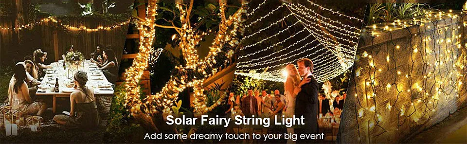 22M Christmas Lights Outdoor Solar Powered Garland Fairy Light for Street Backyard Decor Party 200 (6)