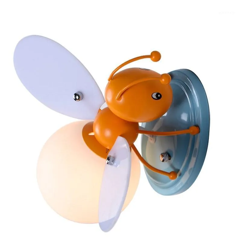 Wall Lamp Creative Firefly Cartoon Children's Slaapkamer Bedide Licht LED Persoonlijkheidsruimte Decoratielampen MX51117091