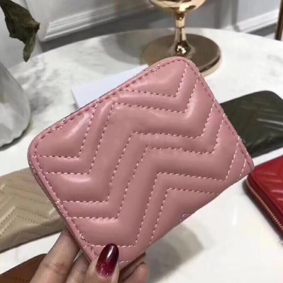 Monedero corto clásico con patrón humanoide para mujer, bolso de cuero acolchado Rectangular, carteras cubiertas, bolsos