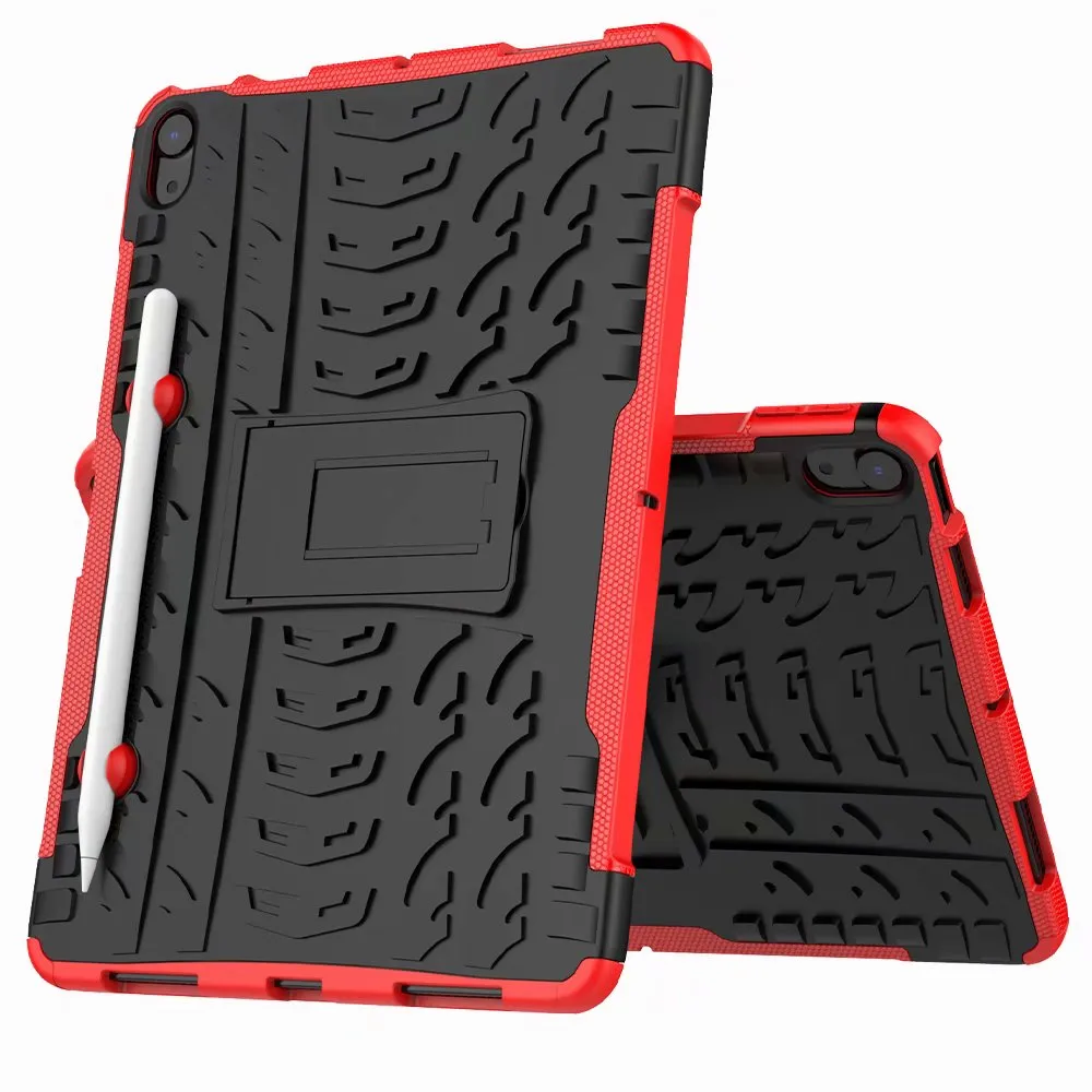 Robot 2 in 1 KickStand Impact Rugged Heavy Duty TPU+PC Hybrid Shock Proof Cover Case For ipad pro 9.7 pro 10.5 ipad 2 3 4 air 1 air 2 100pc