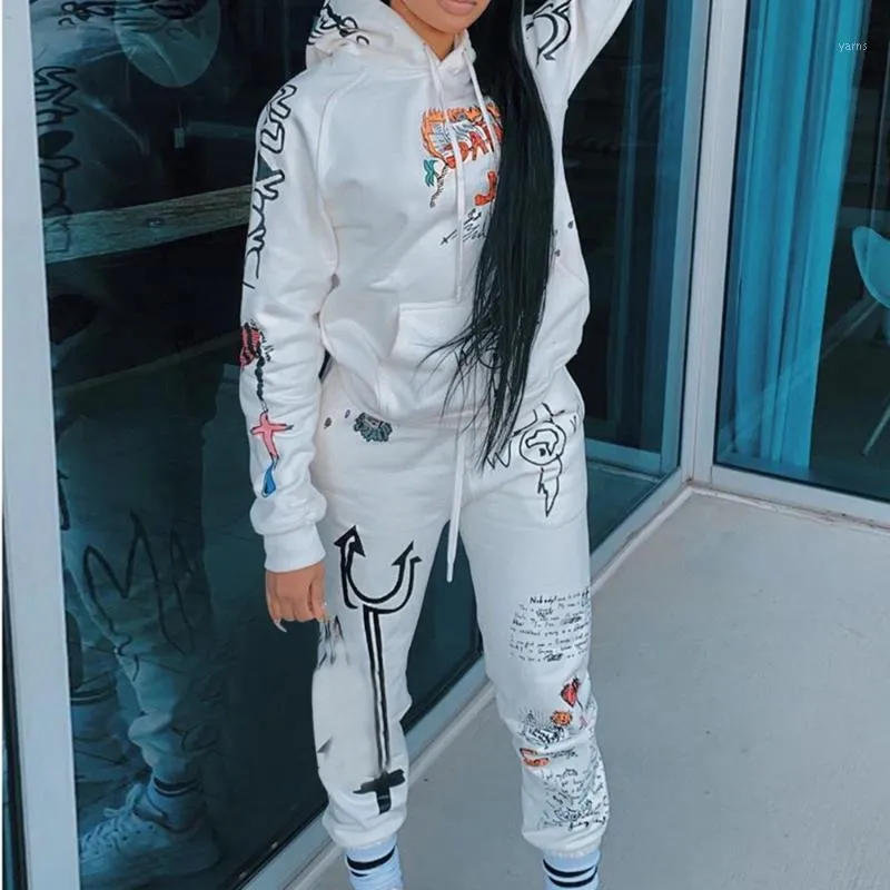 Womens Tracksuits Graffiti Streetwear 