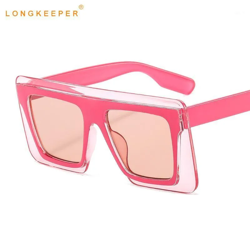 Langkörperübergroße Sonnenbrille Frau 2020 Vintage Quadratische Sonnenbrille Weibliche Brillenschirme Lunette de Soleil Femme1