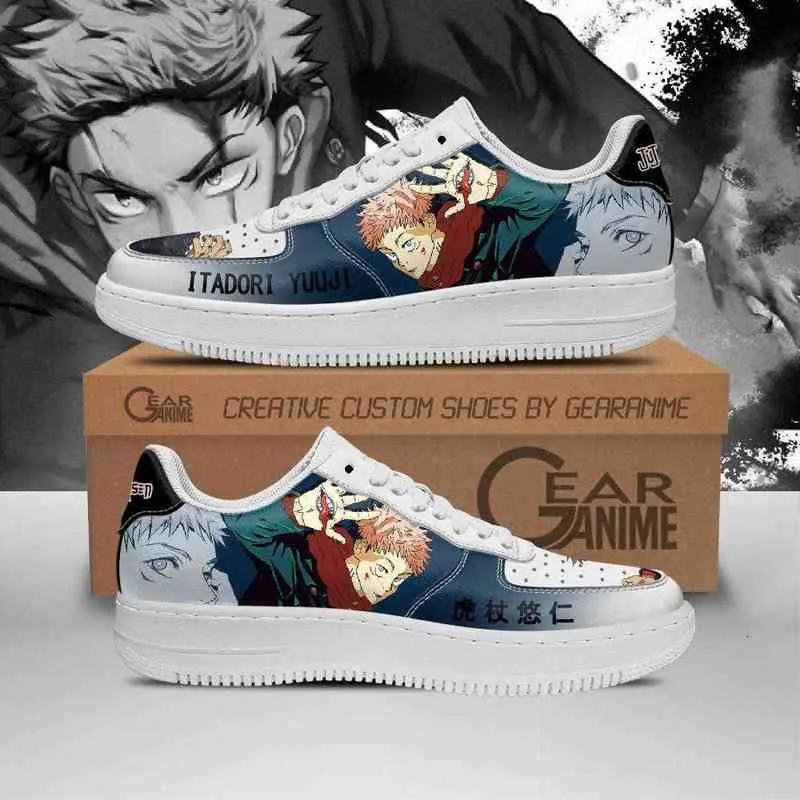 Scarpe Anime fai-da-te Itadori Yuuji Jujutsu Kaisen Air Sneakers Personalizzate Casual Corsa Sport Walking Tennis leggero