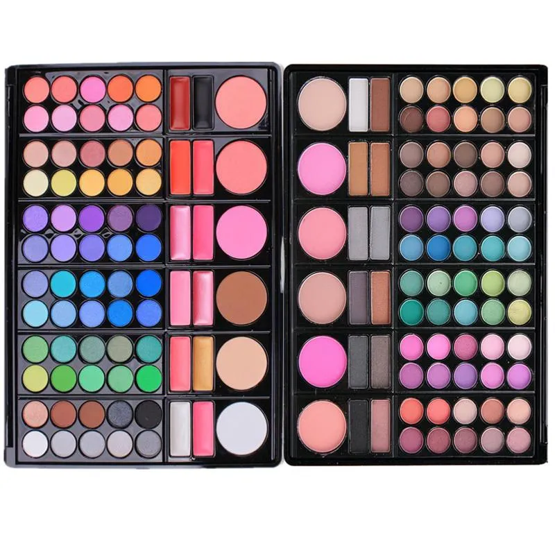 78 colores Paleta de sombras de ojos Matte Sala de ojos Diamante Diamante Imprimación de ojos Sombra luminosa Sombra de colores cálidos Smoky Color tibio Herramienta