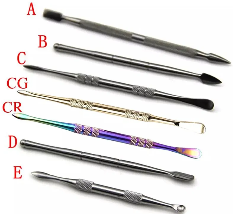 Rainbow Silver Gold SS Wax Dab Tool Smoking 7 Types Stainless Steel Dabber  Tools For Waxes Dry Herb Vaporizer Tobacco Banger Nails From Vapingeasy,  $0.56