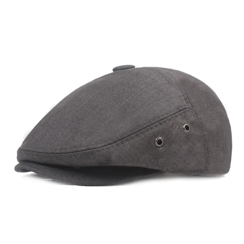 Bawełniane mieszanki mężczyźni kapelusz wiosna cienka retro szczytowa czapka bluszcz cabbie czapki w średnim wieku w kratę beret casual newsboy kapelusze hurtownie