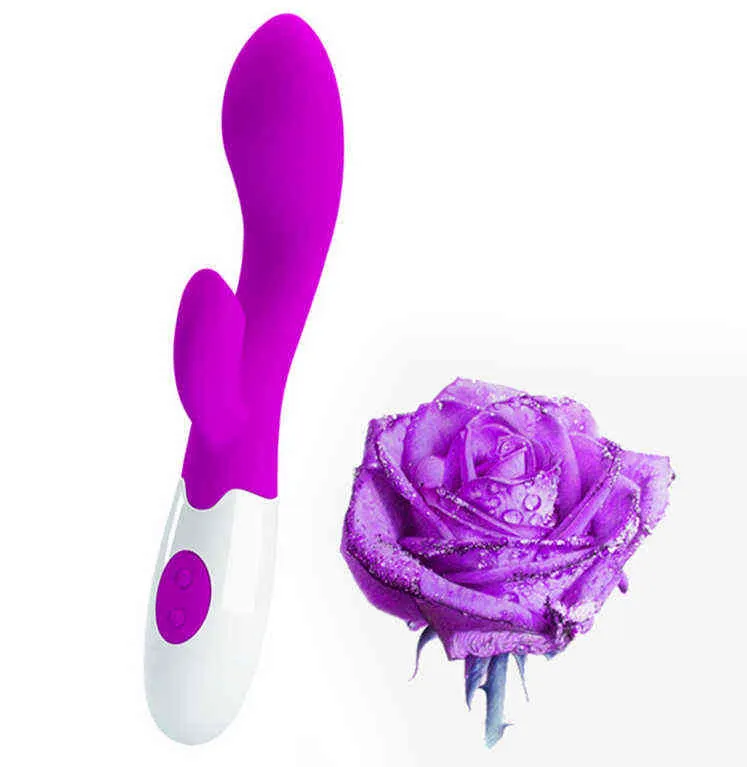 NXY Vibrators Silicone Sex Toys G Spot Clitoris Stimulator Double Head Vibrator Dildo Electric Wand Massage Machine för kvinnor 0104