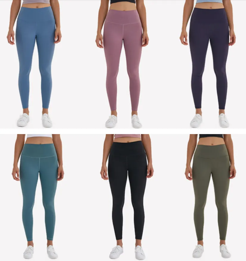 L-32 Roupas de ioga de cintura alta Leggings push up esportivas Roupas de ginástica Leggings femininas Calças de corrida sem costura Legging legging treino