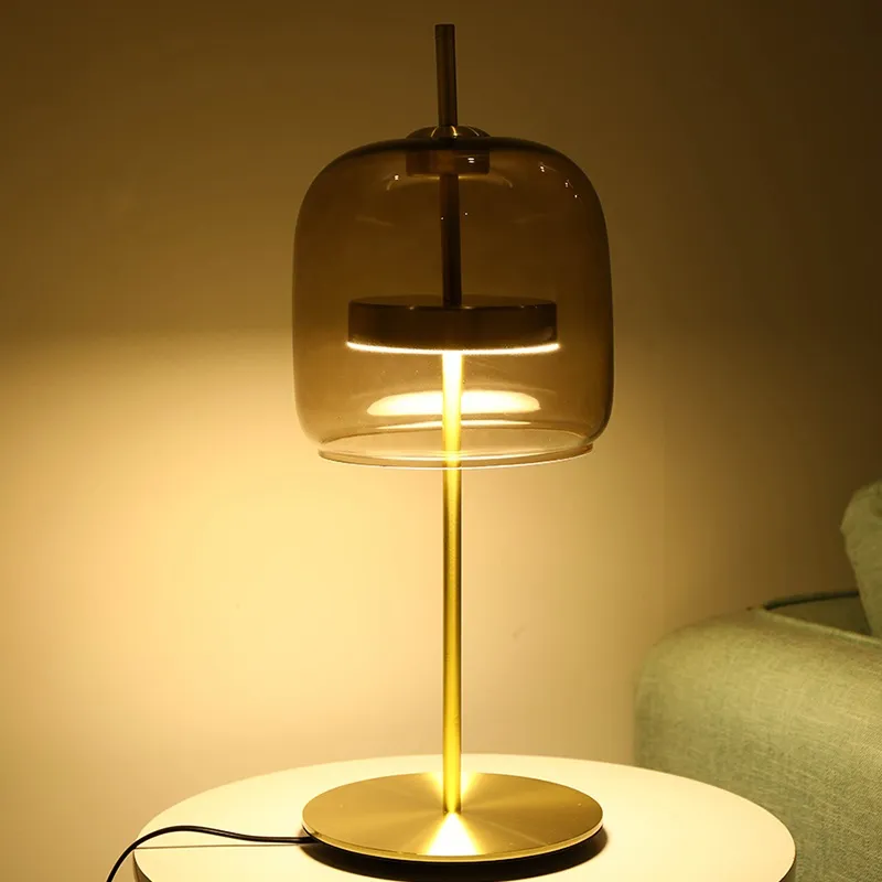 Creative Mushroom Glass Table Lamp Nordic Minimalist Modern Designer Living Room Study Bedroom Bedside Table Lamp LED 110-240V