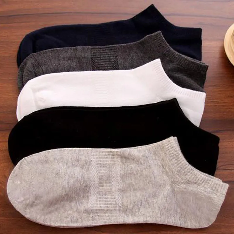 Herrensocken, Baumwolle, Loafer, Boot, niedrig geschnitten, kurze Socken, graue Bootssocken, niedrige kurze Herrensocken (Einheitsgröße, passend für Herrenfüße 16–32 cm)