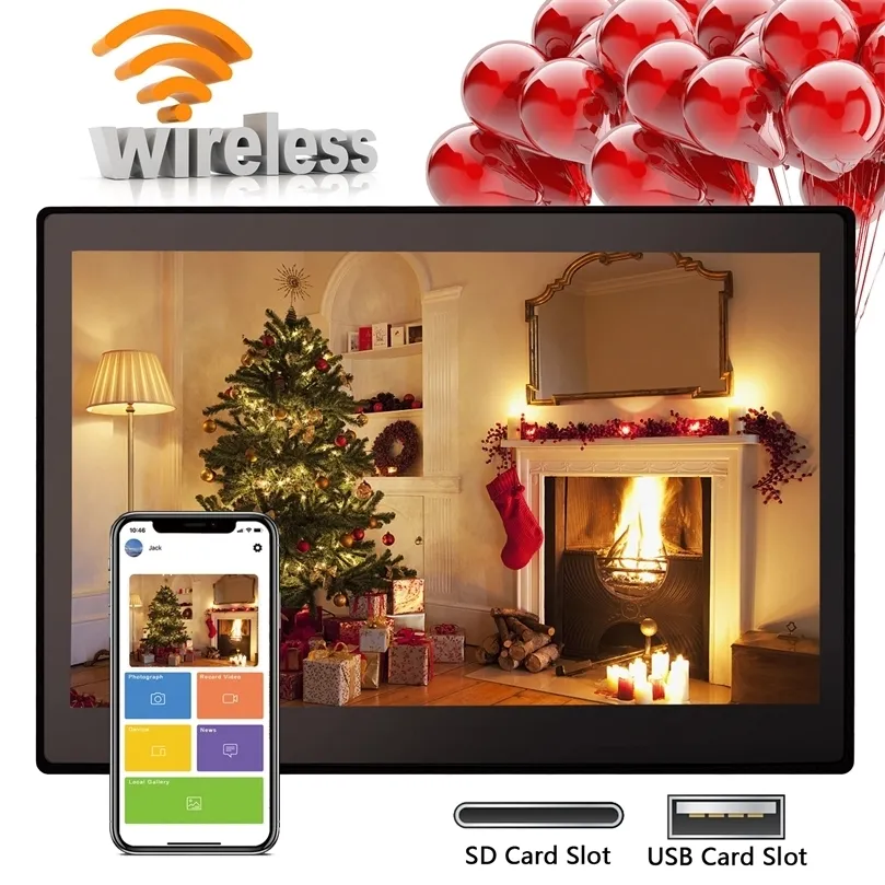 10.1 Inch IPS HD Touch Screen 1280*800 Digital Photo Frame Bluetooth WIfi  Player MP3 MP4 Quad Core Processor Calendar Clock App For Windows 201212  From Cong09, $113.23
