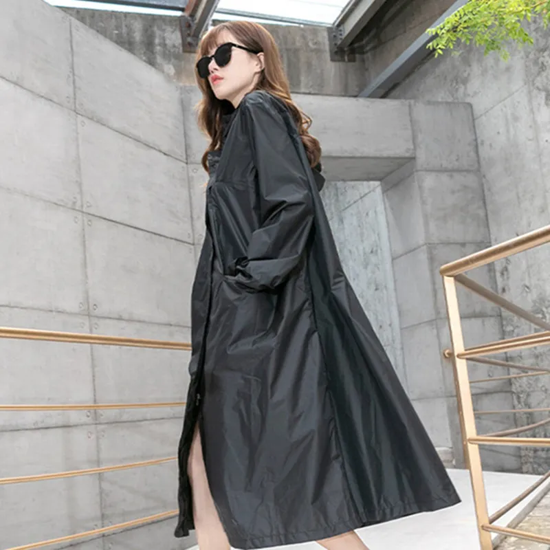 Black And Red Long Raincoat Women Waterproof Hood Ladies Rain Coat Ponchos Fall Jackets Women Windproof Female Chubasqueros Mujer 201110 From Long10 33.18 DHgate.Com