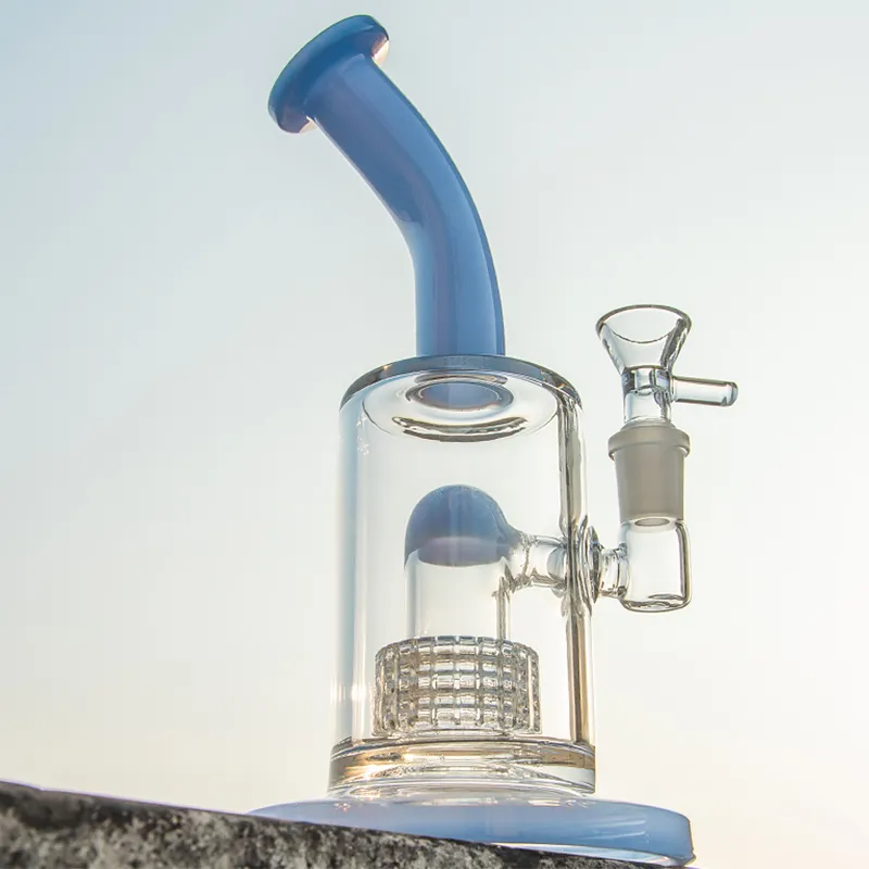 Dropshipping Glass Bong With Bent Type Water Pipe Recycler, Splash