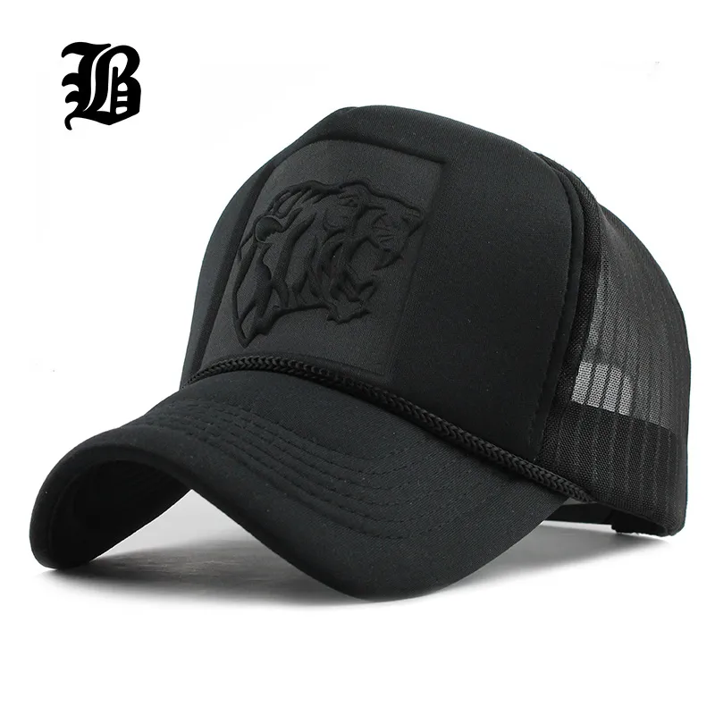 [FLB] Хип-хоп черный леопард печати Изогнутые бейсболки летом сетки SNAPBACK Шляпы для женщин Мужчины casquette Trucker Cap 201019