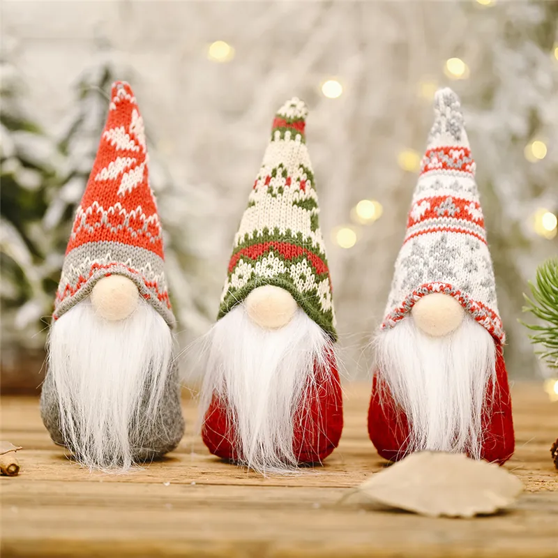 Gnome en peluche de noël fait à la main, jouet elfe Tomte scandinave suédoise, cadeau de vacances, décorations de Table d'hiver JK2011PH