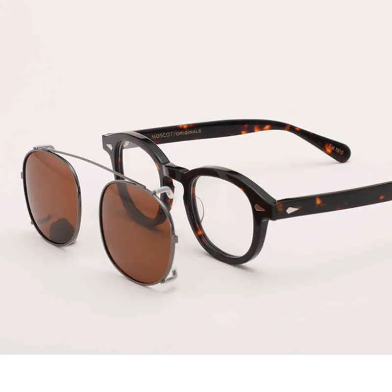 Lunettes de soleil pour hommes et femmes de soleil, lunettes polarisées, Johnny Depp, marque de luxe, Lemtosh rétro, base d'acétate, haute qualité