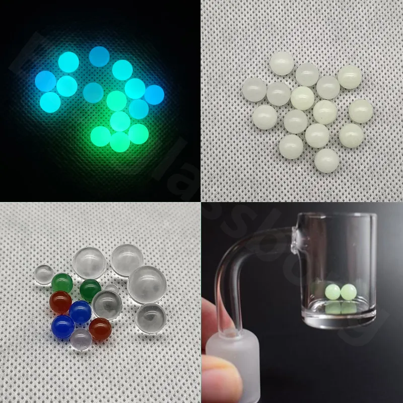 DHL 4mm 6mm 8mm 10mm 12mm Quartz Fumer Insert Terp Perle Perle Spinning Dab Ball Clair Coloré Lumineux Pour L'eau Bong Rigs Banger