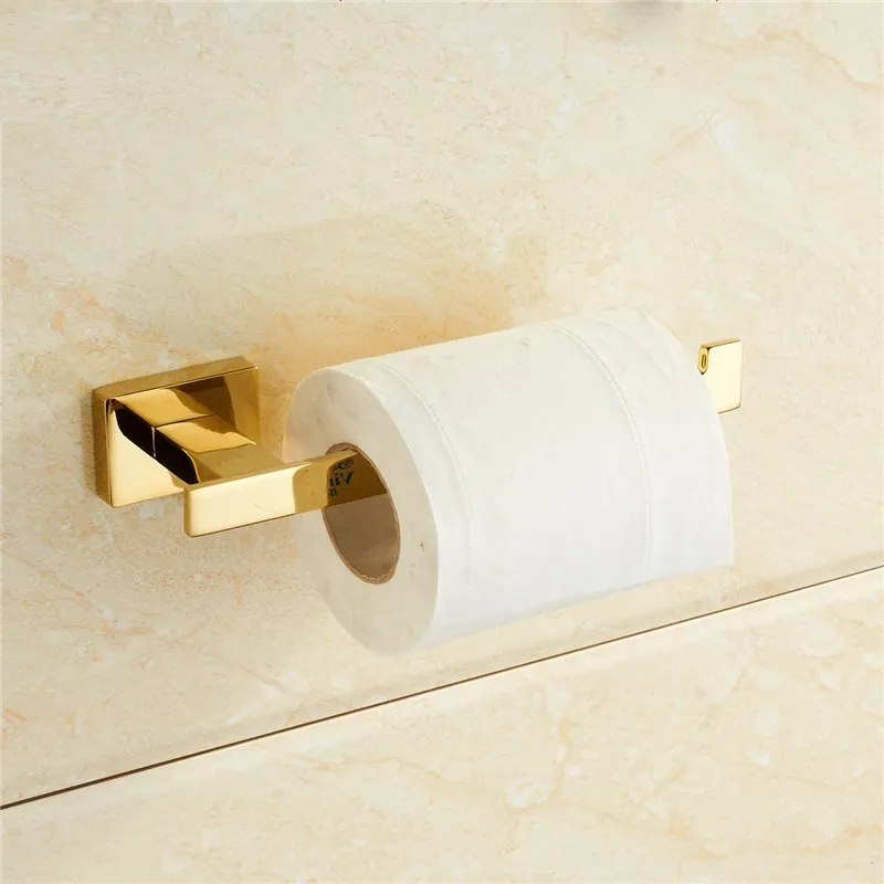 gold-toilet-Paper-Holder-square-base-simple-Bathroom-Accessories-Wall-Mounted