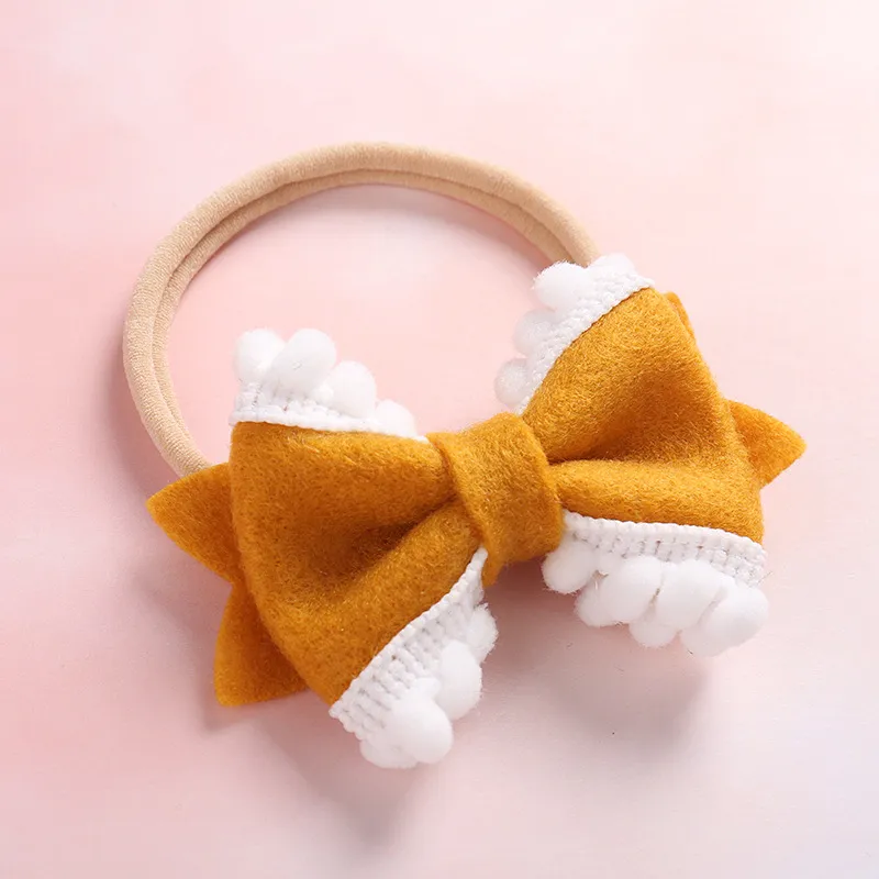Lamp story christmas leg gag gifts holiday movie replica collectibles Outlet direct selling Mini Petite Baby Bow Headband Handmade Linen Hair Bows Soft Nylon Headband