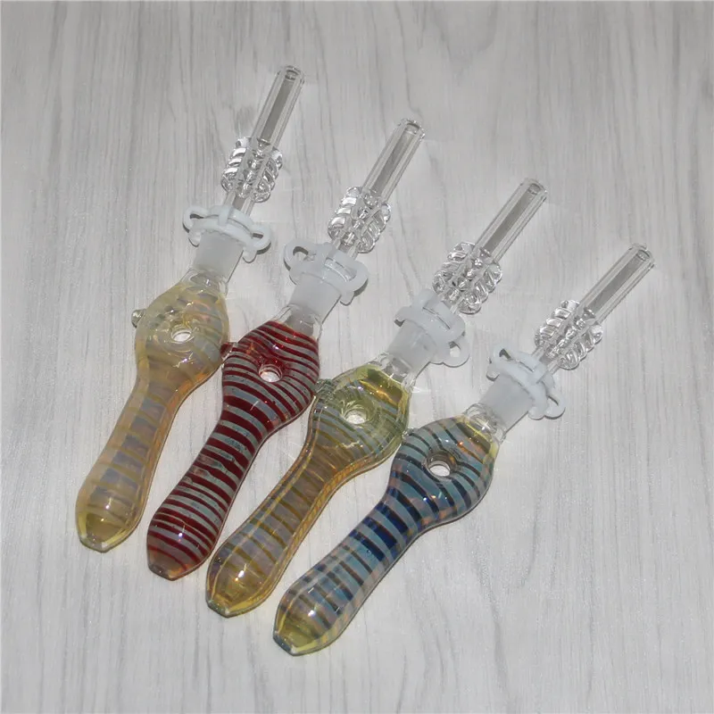 20st Glass Nectar Hookahs koncentrera r￶kr￶r med 10 mm Gr2 Titanium Tip Quartz Tips Dab Straw Oil Rigs DHL