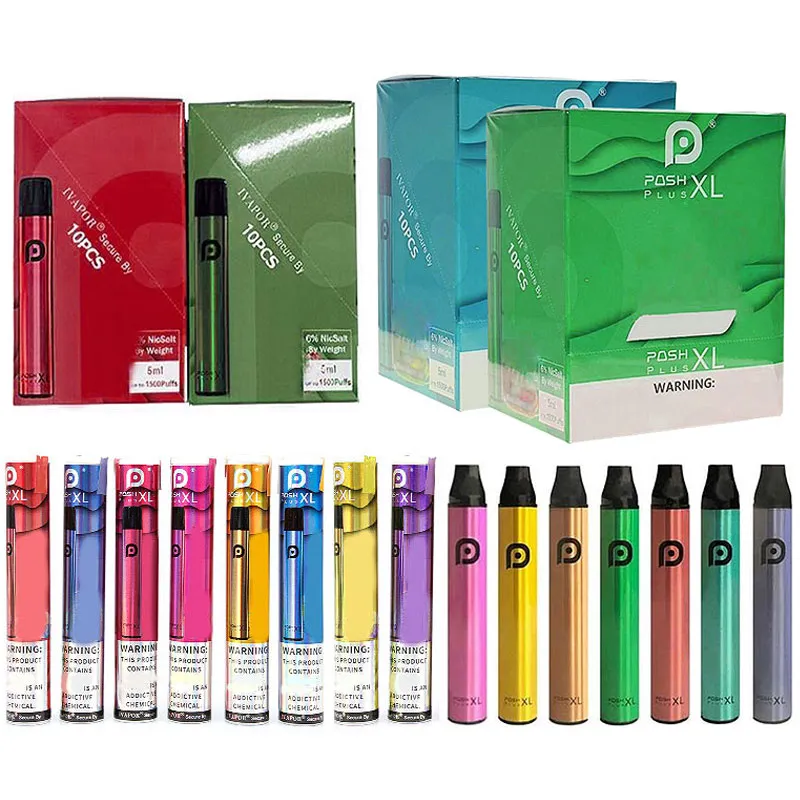 13 colori nuovi posH Plus XL Dispositivo monouso Pod Kit 6ml Cartucce 1500Puffs Vape Penna vuota VS Puff Bang XXL Plus