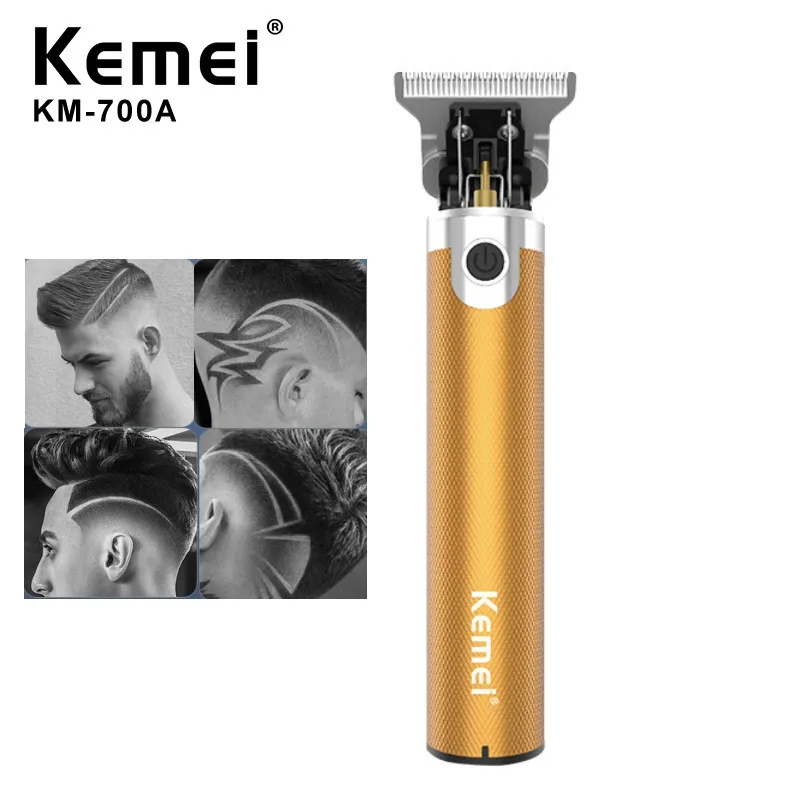 Nyaste Kemei KM-700A Barber Shop Electric Hair Clipper Professional Hair Machine Beard Trimmer Rechargeable Wireless Tool