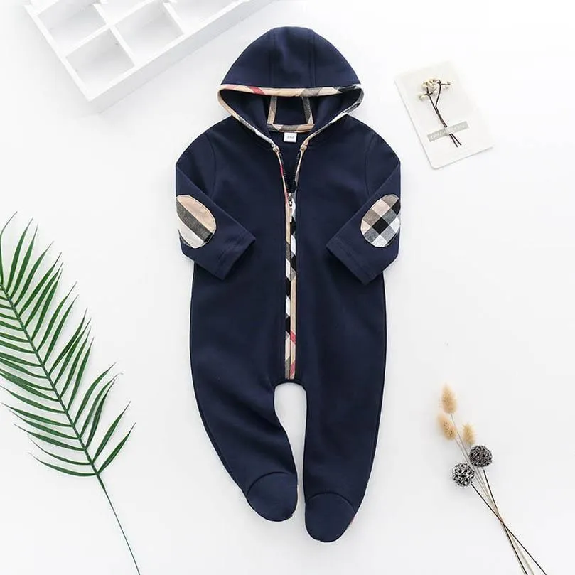 INS cotton long sleeve baby romper baby boys rompers hoodie newborn rompers Infant Jumpsuit baby boy clothes One Piece Clothing B1905