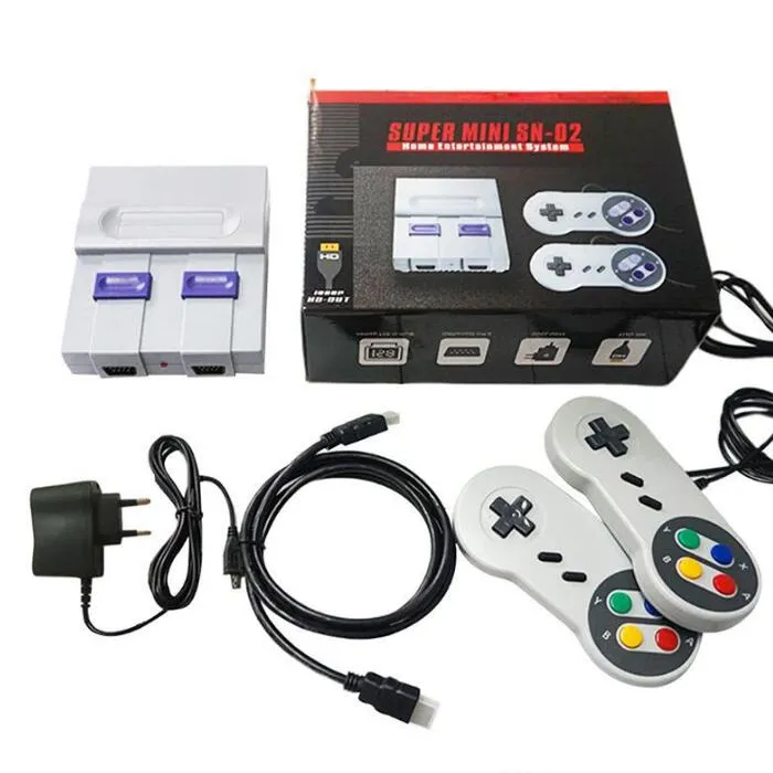 HDTV 1080P Out TV 821 Consola de juegos Video Juegos portátiles para consolas de juegos SFC NES venta caliente Niños Family Gaming Machineree Envío de DHL