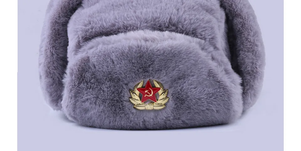 Soviet Inspired Faux Rabbit Fur Winter Hat For Men And Women Military ...