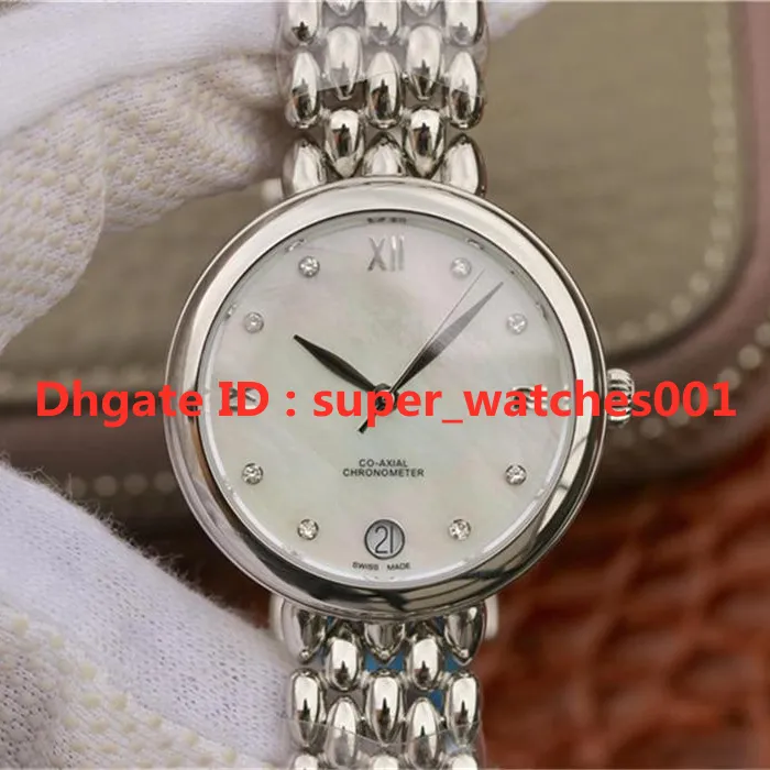 Super Mens Watches Montre de Luxe 32 ou 37 mm Mouvement de quartz d'origine Swiss 316 ACTE