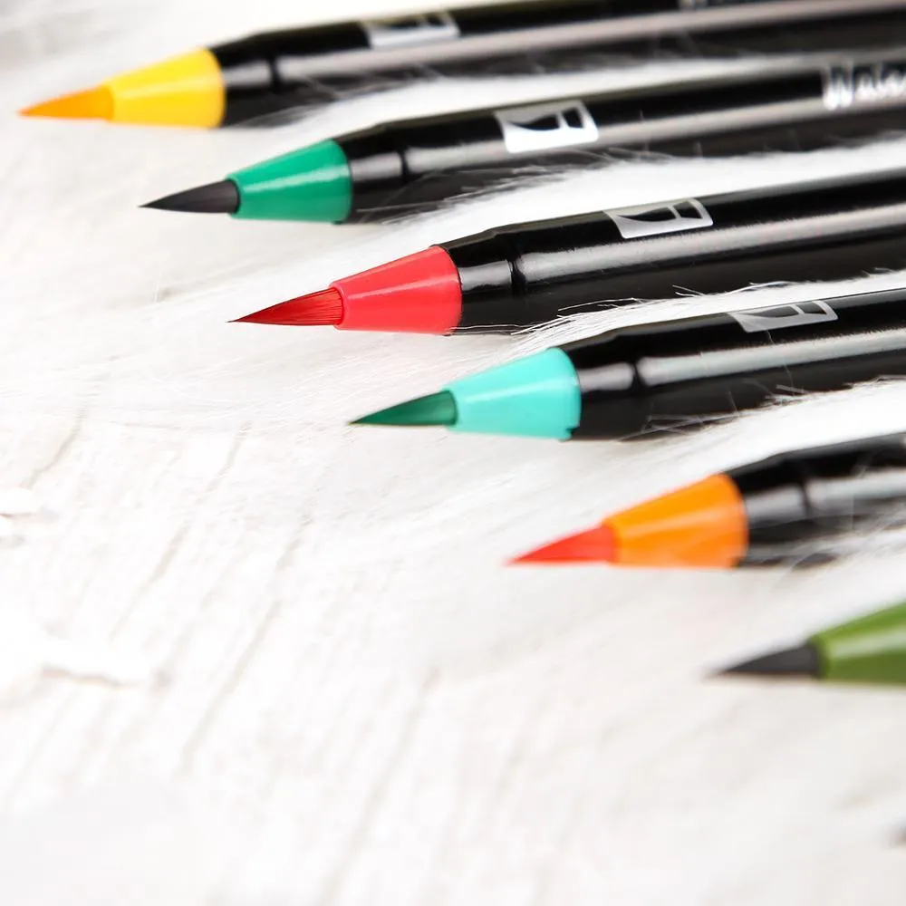 Arrtx 24/48 colori pennarelli veri pennarelli professionali a base d'acqua  lavabili non tossici punte flessibili per pittura Y200709