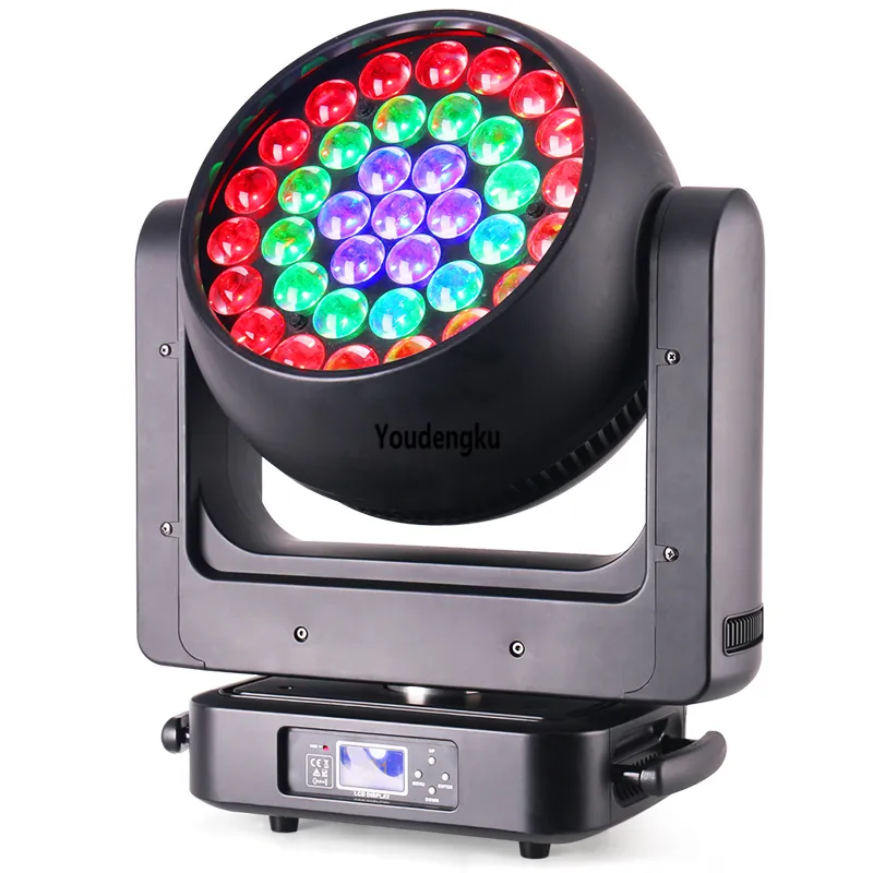 2pcs Newest DJ Disco Stage Light 37 x 20w 4-in-1 RGBW zoom lyre dmx led beam bee eye moving head wash light