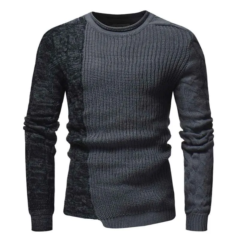 Jesień Zima Męskie Pullover Bawełna Dorywczo O Neck Sweter Bluzy Cienki Mężczyzna Knitwear Top M-2XL