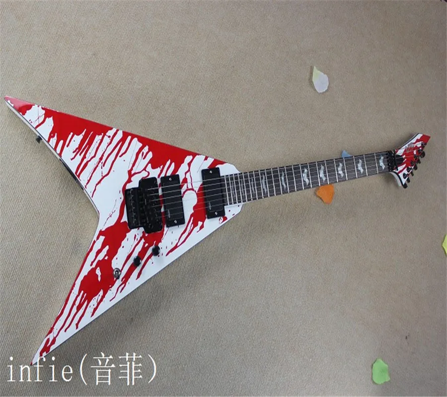 2022 nova chegada lágrimas de sangue mandíbula guitarra elétrica personalizada, guitarra james hetfield