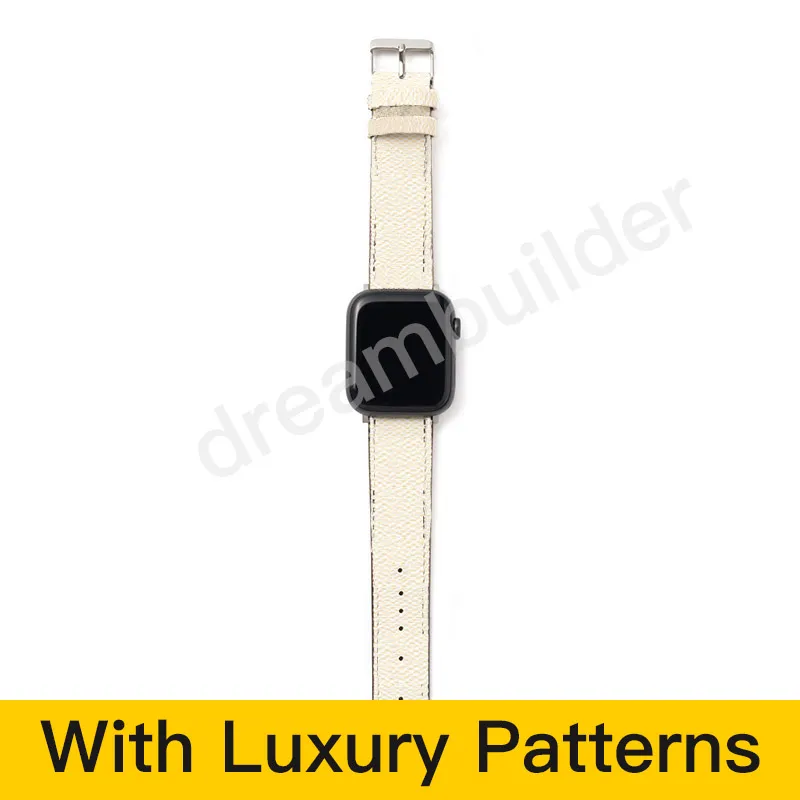 L fashion designer Watchbands 42mm 38mm 40mm 44mm iwatch 2 3 4 5 bands Leather Strap Bracelet Stripes watchband 