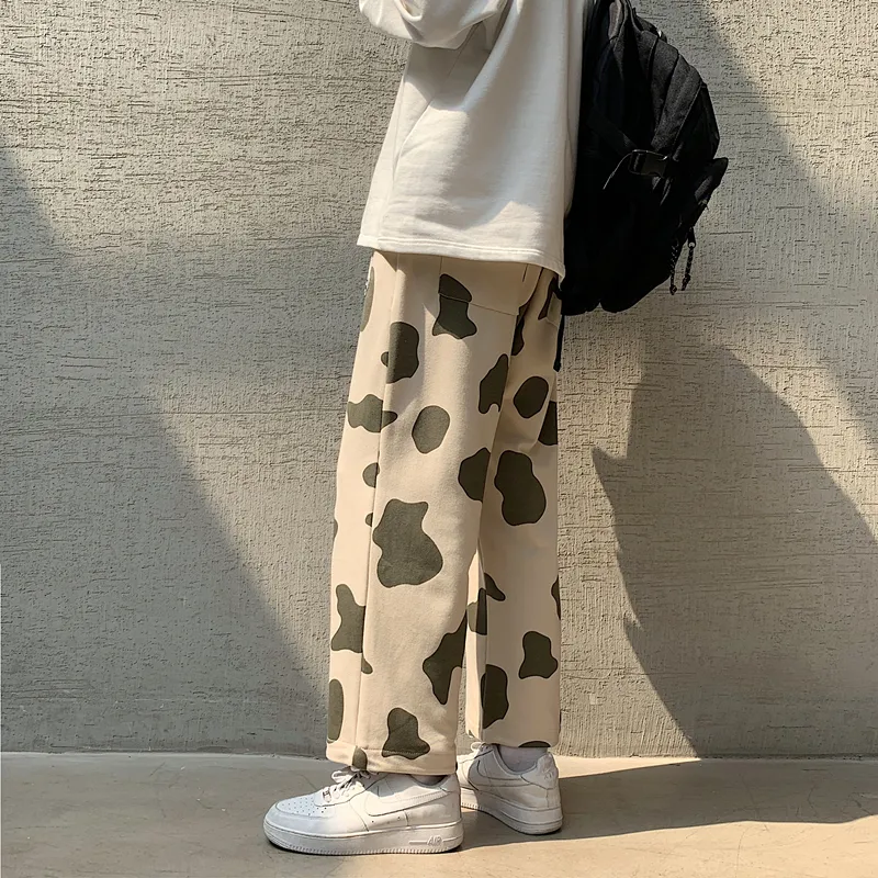 Cow print joggers online