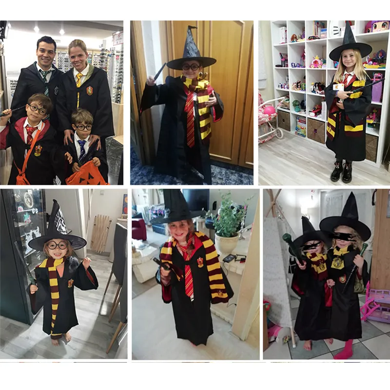 Uniformi Hermione Granger Potter Cosplay Clothe Mantello Robe Capo Suit  Bacchetta Camicia Cravatta Sciarpa Halloween Party Bambini Da 47,49 €