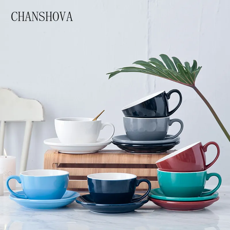 CHANSHOVA Ceramic Coffee Mug And Saucer Set 220ml... From Luo09, $19.35 |  DHgate.Com