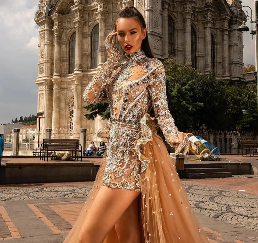 Vestidos elegantes cuello alto cheap