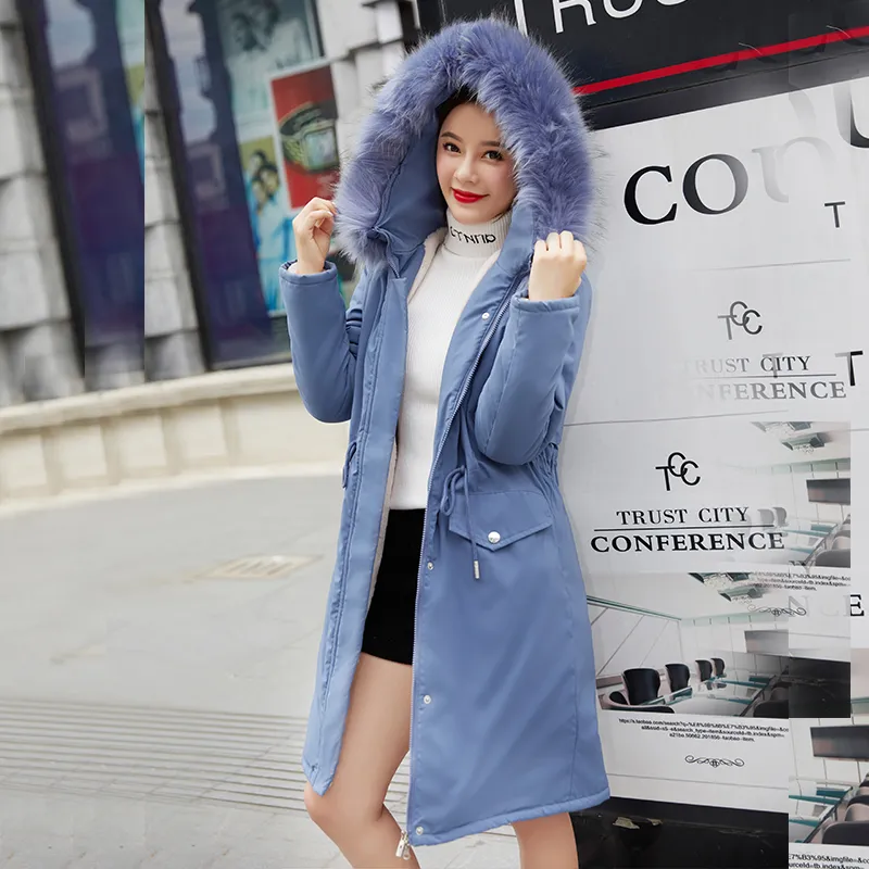 Winter Parkas Jacket Winter Womens Jacket Fashion Hooded Fur Collar Thick Warm Long Winter Coats 30 Degree Snow Jackets 201201 From 138 09 DHgate