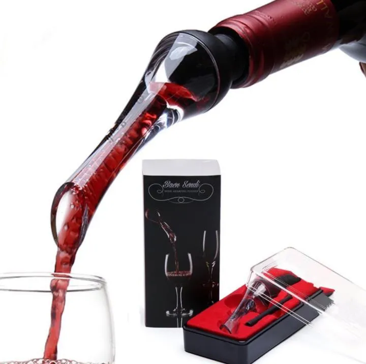 Bar Tools  Wine Aerator Pourer Premium Aerating-Pourer and Decanter Spout Premium-Wine Decanter-Wine Aerator Essential Accessories Tool SN4338