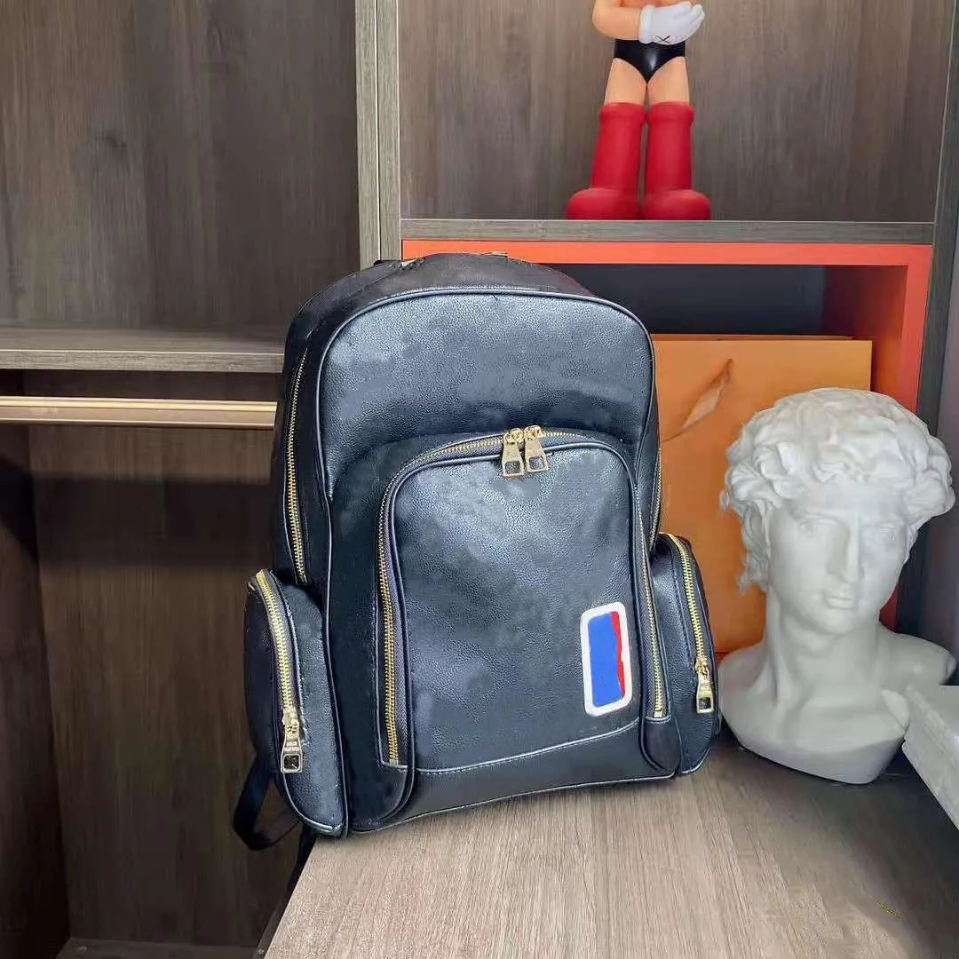 Geprägte Rucksack-Handtasche im europäischen und amerikanischen Stil, Unisex, für Damen und Herren, schwarze Rucksäcke, Trekkingtaschen, Rucksack, Reisetasche