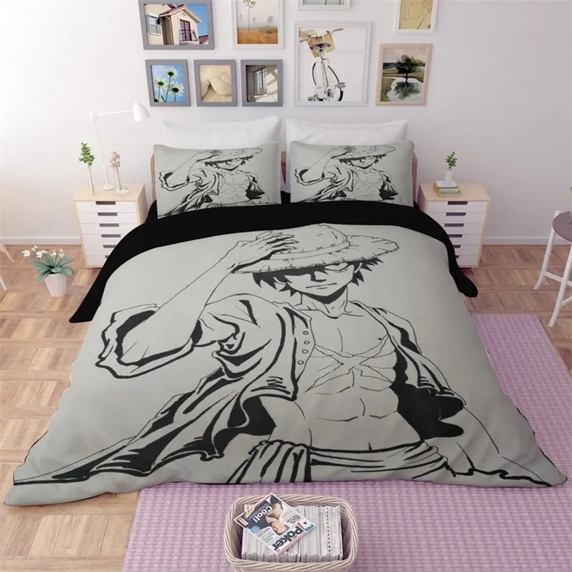 DX Luffy Ace Brotherhood Anime Cartoon Juego De Cama Funda N rdica